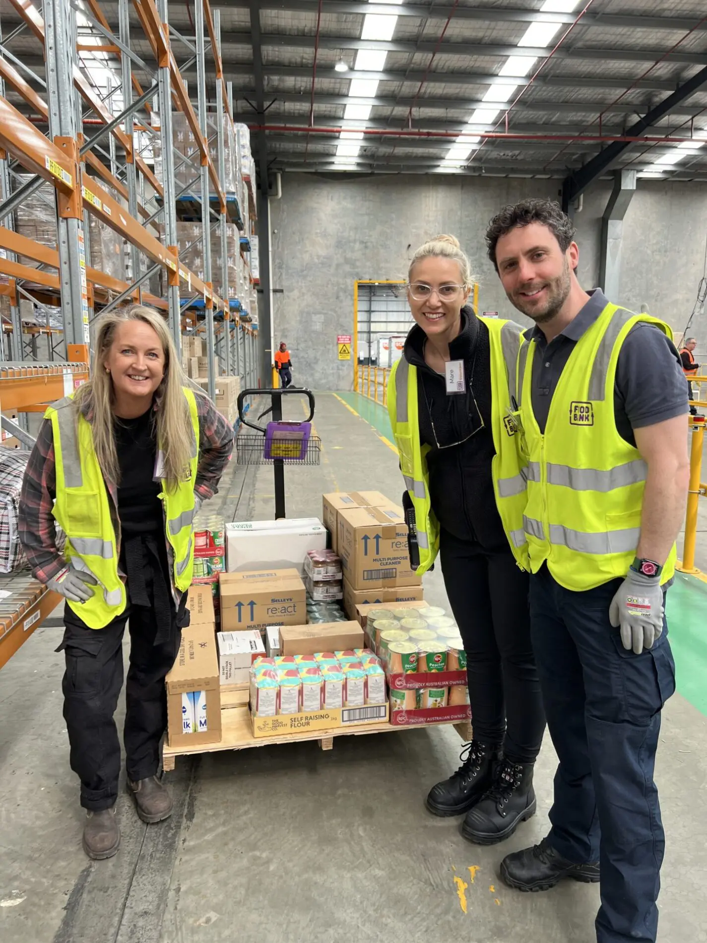 Melbourne team volunteering at Foodbank Australia.