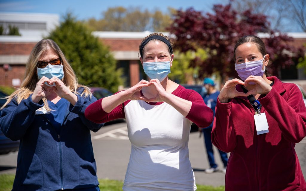 COVID safe wearing facemasks