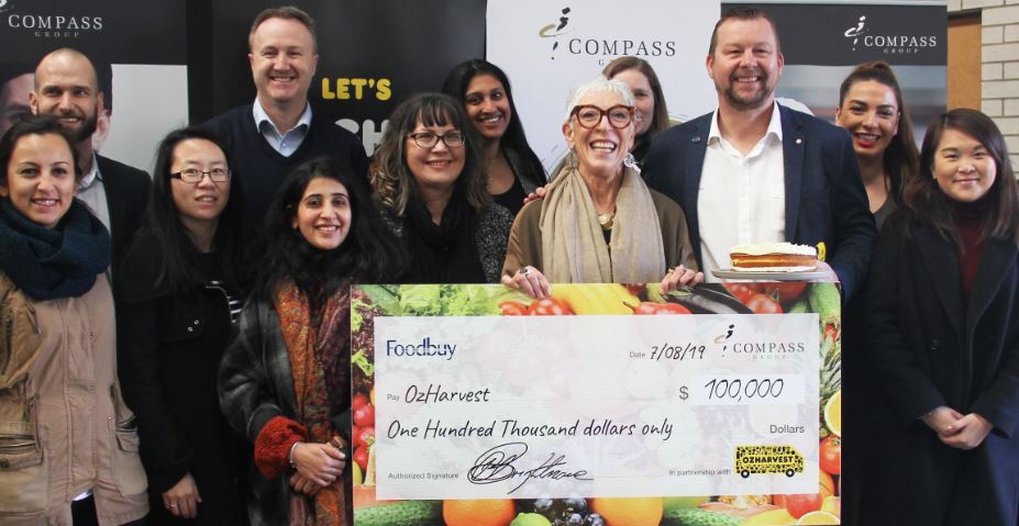 Compass Group Oz Harvest Partnership donation