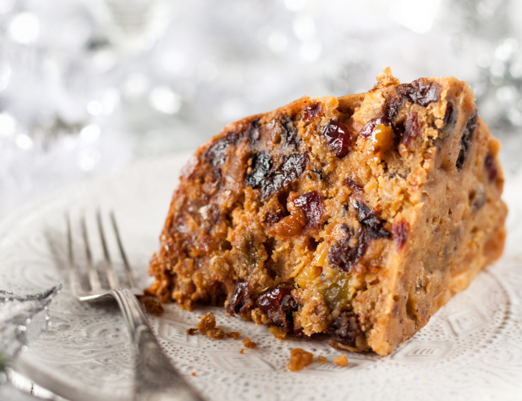 Slice festive Christmas pudding