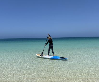 paddleboarding