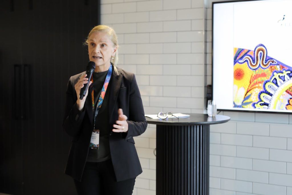 Vanessa Martin speaks at the Reconciliation Action Plan launch