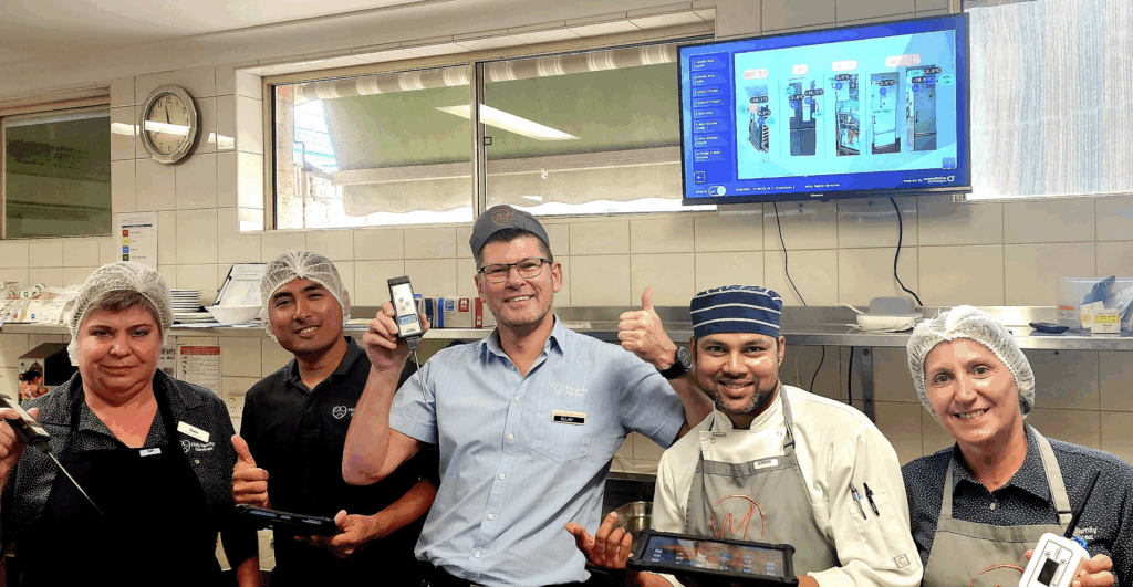 Holy Family Team showcasing our Digital HACCP System