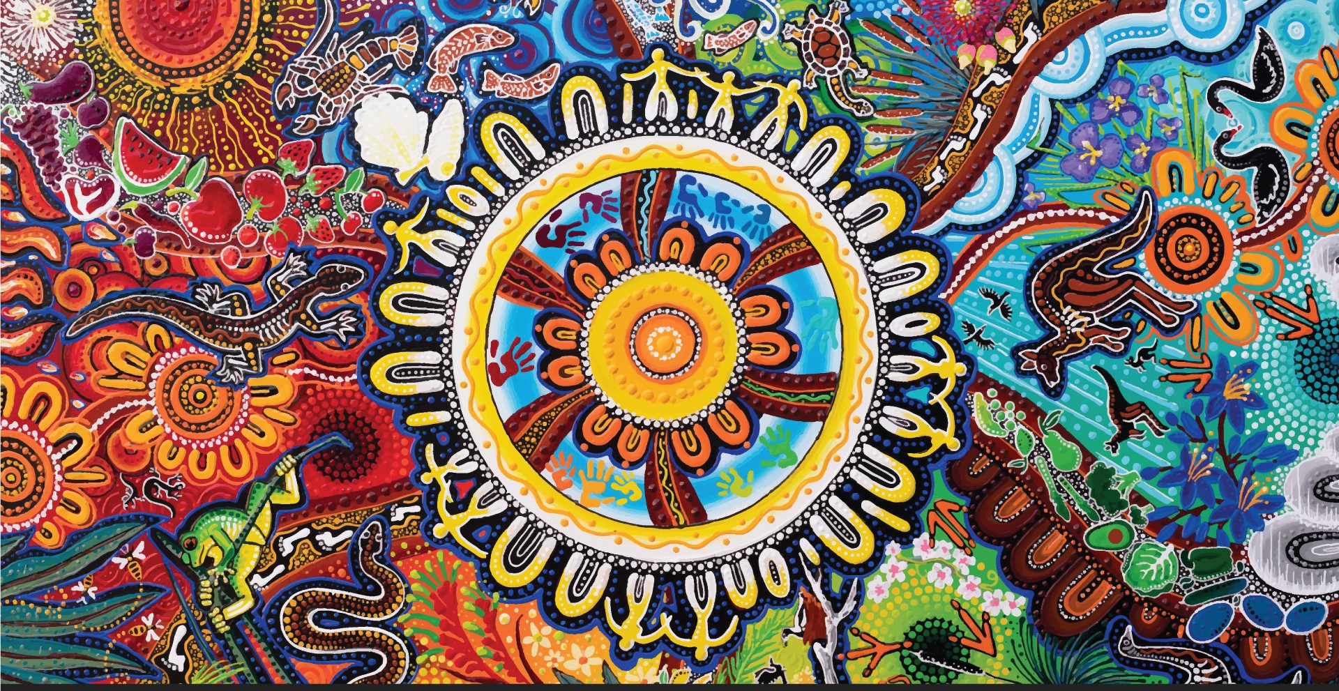 First Nations Artwork by Chern'ee Sutton|First Nations Artwork by Chern'ee Sutton||Jasmine Rankine - First Nations team member|Kim Davies - First Nations team member|Jasmine Rankine - First Nations team member|Kim Davies - First Nations team member||Jasmine Rankine - First Nations team member at CGA