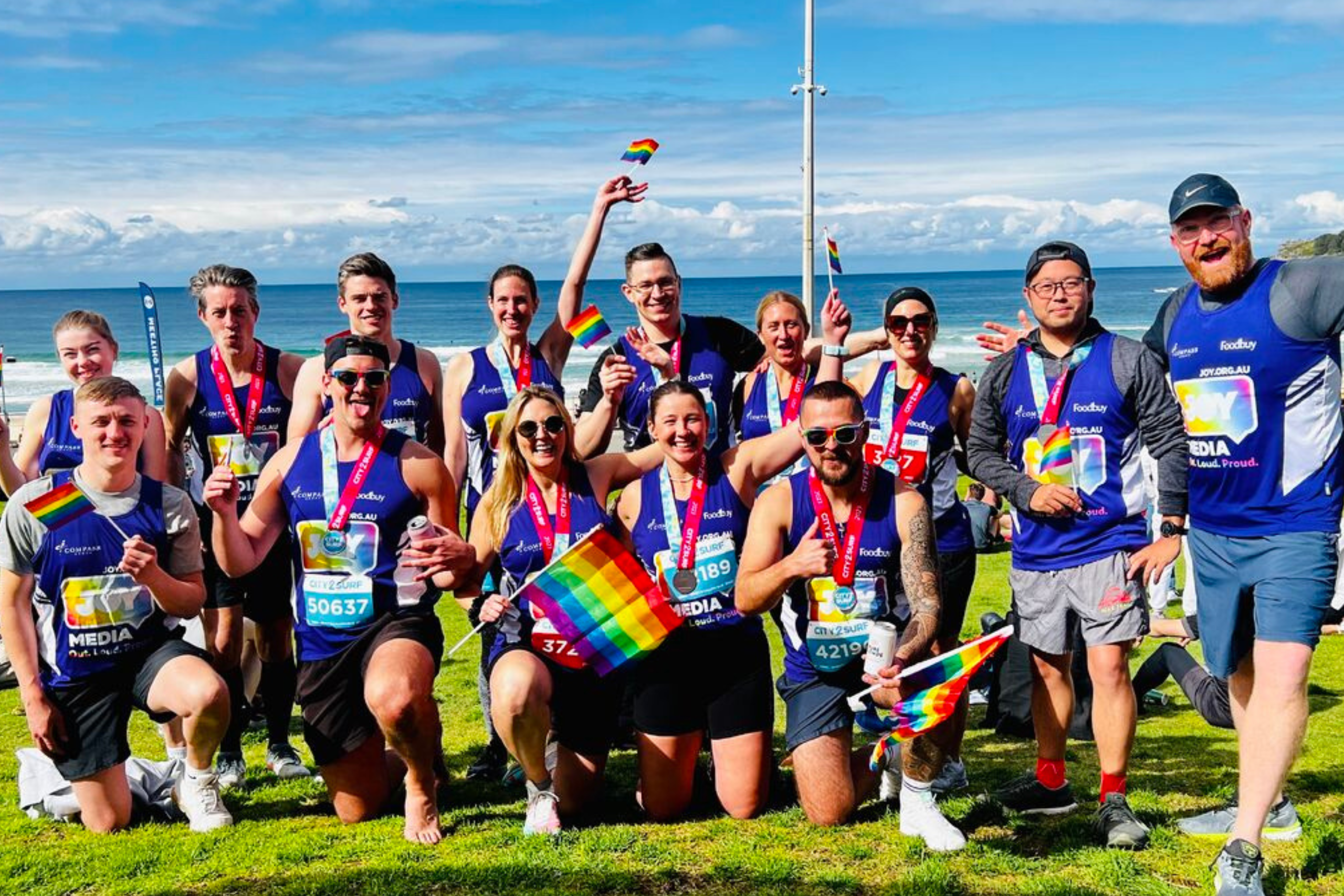 Compass Group team supporting PRIDE charity in fun run