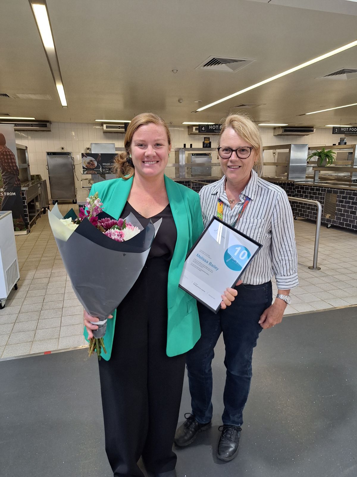 Melissa Bailey with colleague